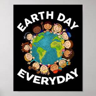 Poster Jour des terres quotidien Chemise Enfants Enfant E