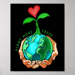 Poster Jour des terres Quotidien Plante Plus d'arbres Sau