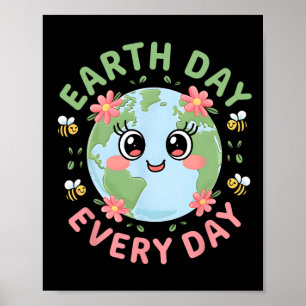 Poster Jour des terres quotidien Rétro De l'environnement