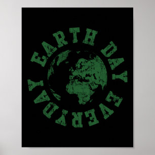 Poster Jour des terres quotidien Rétro De l'environnement