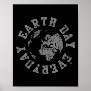 Poster Jour des terres rétro Cha climatique De l'environn