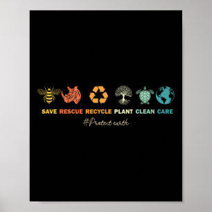 Poster Jour des terres Sauver les abeilles Secourir les a