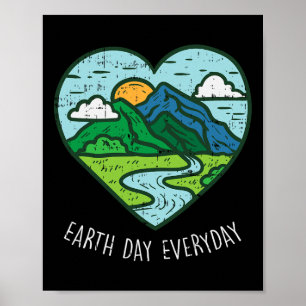Poster Jour des terres tous les jours 22 avril Gif écolog