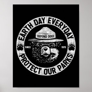 Poster Jour des terres Tous Les Jours Protégez Nos Parcs