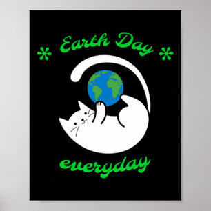Poster Jour des terres Tous Les Jours Sauvez La Terre Cha