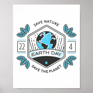 Poster Jour des terres Vert Changement climatique Planète