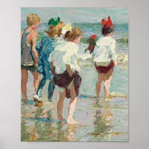 Poster Jour D'Été À Brighton Beach Edward Henry Potthast