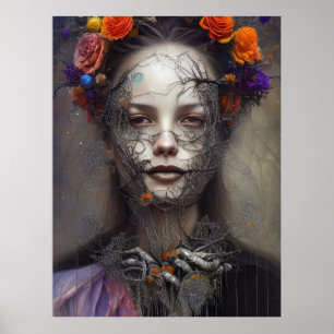 Poster Jour d'Halloween de la déesse morte