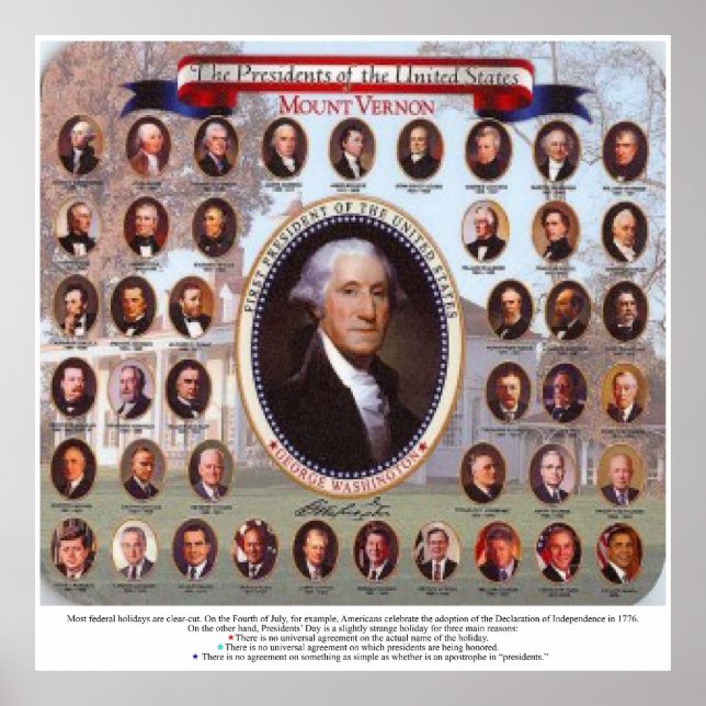 Poster Jour du Président - Fête la plus étrange (Devant)