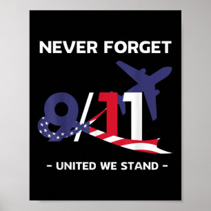 Poster Jour du souvenir du 11 septembre 2001 à ne jamais 