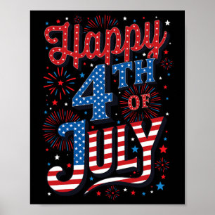 Poster Jour Joyeux 4 juillet