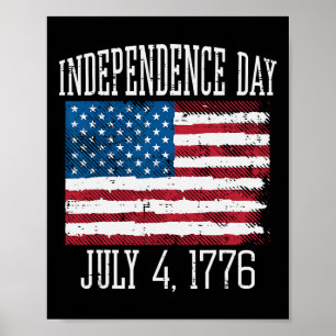 Poster Jour Juillet 4 1776 4ème Juillet America Hommes Fe