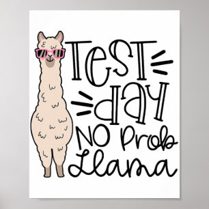 Poster Jour No Prob Llama Test de l'enseignant Jour 1
