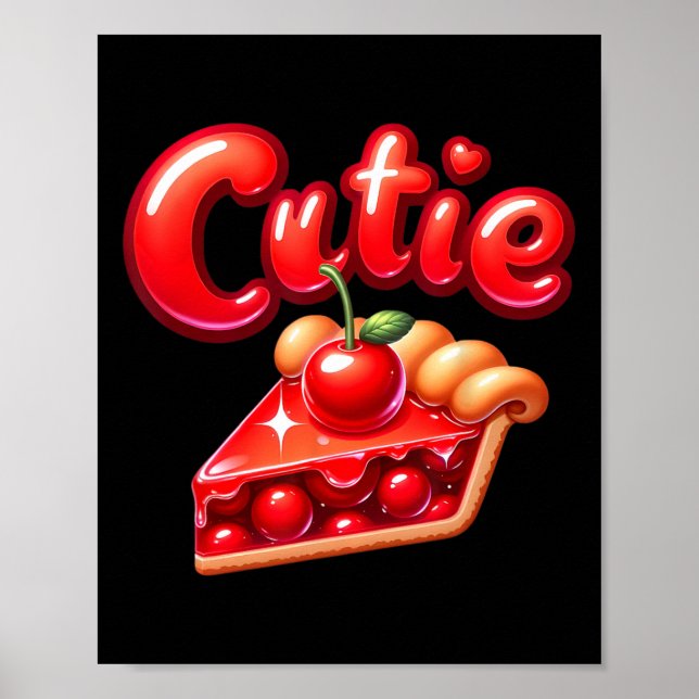 Poster Jour Pie Jour Pi Jour Thanksgiving Cerise Cute Pie (Devant)