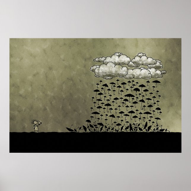 Poster jour pluvieux (Devant)