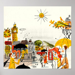 Poster Jour pluvieux à Londres