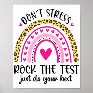 Poster Jour Rock Le Test de l'enseignant Jour Rainbow Tea