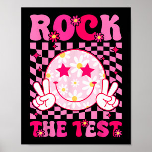 Poster Jour super d'essai Rock Le Test Smile Hippie Rose