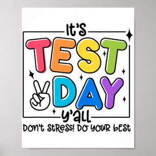 Poster Jour Y'all Rock Le Test 1 2 3 Motivationnel
