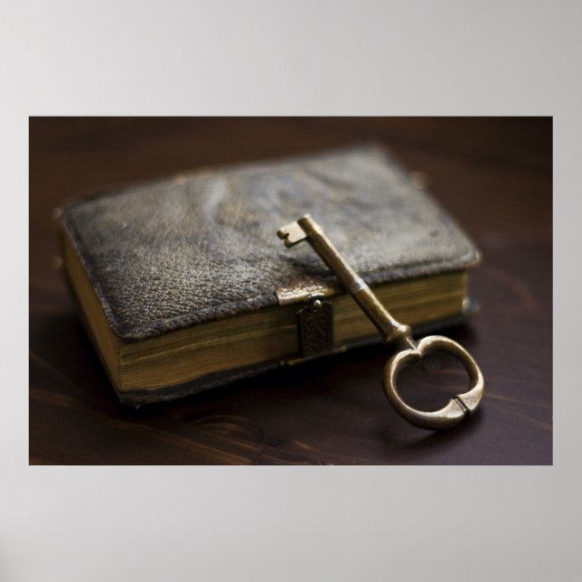 Poster Journal de bord en cuir sous Verrouillage et clé (Devant)
