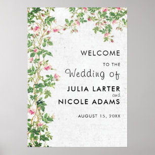 Poster Journal de style vintage mur ancien rose rose mari