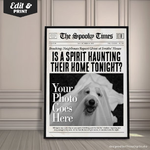 Poster Journal mural personnalisé Halloween Alerte de fan