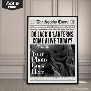 Poster Journal mural personnalisé pour Halloween Jack O'L