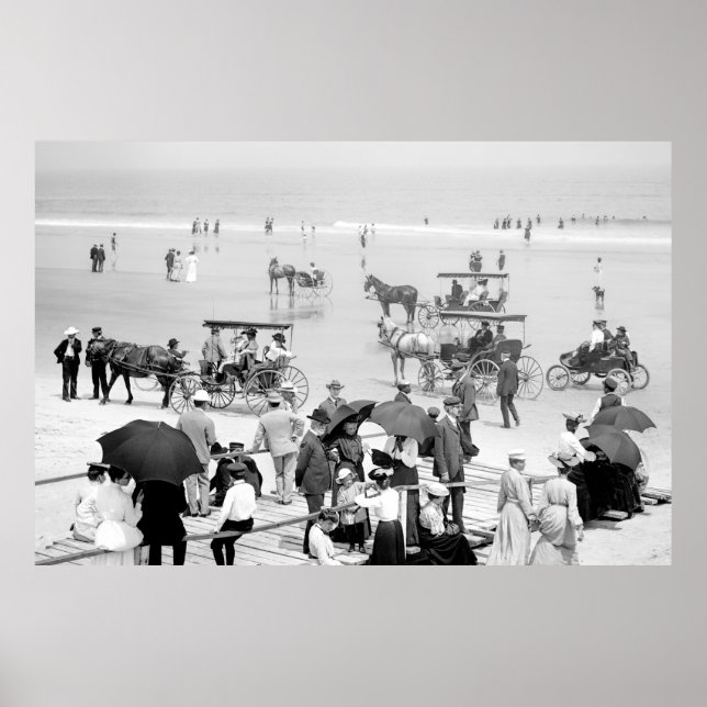 Poster Journée de détente à Daytona Beach, Floride 1904 (Devant)