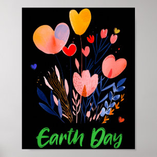 Poster Journée de la Terre planète verte sensibilisation