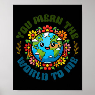 Poster Journée de la Terre sensibilisation au changement