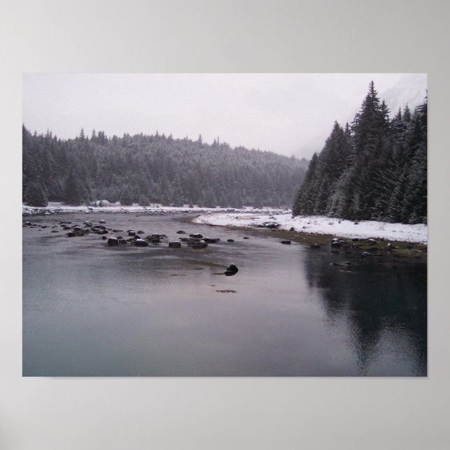 Poster Journée de neige à la rivière Chilkoot (Devant)