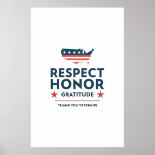Poster journée des anciens combattants avec un slogan de