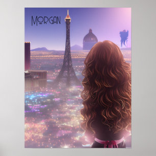 Poster Journée des filles de la ville d'Anime rêve surplo