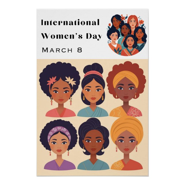 Poster Journée internationale de la femme 8 mars (Devant)