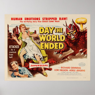 Poster Journée Le Monde Terminé Monster Horror Movie Anno