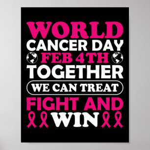 Poster Journée Mondiale contre le Cancer 4 Février Ensemb