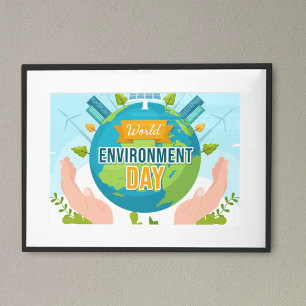 Poster Journée mondiale de l'environnement 5 juin Sauver 