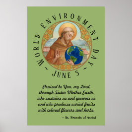 Poster Journée mondiale de l'environnement et Saint Franç