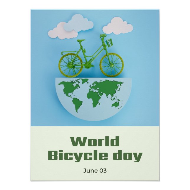 Poster Journée mondiale du vélo (Devant)
