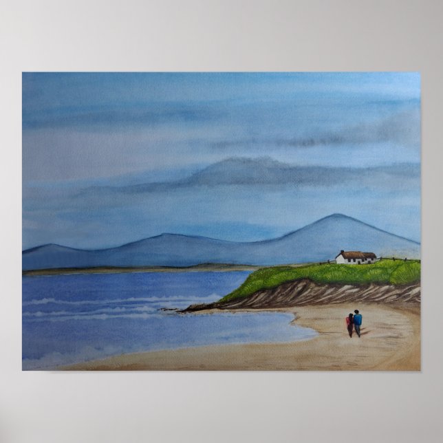 Poster Journée romantique à la plage (Devant)