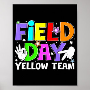 Poster Journee sur le terrain Équipe jaune Que les jeux c