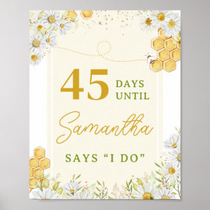 Poster Jours avant mon mariage Jour J Fête de mariage pri
