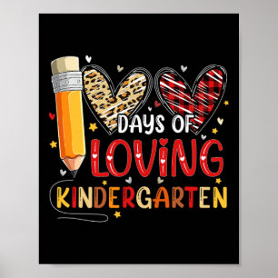 Poster Jours D'Amour Maternelle Coeur 100e Jour De Sch