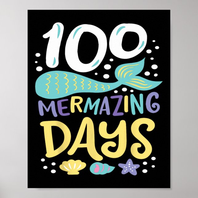 Poster Jours De L'École 100 Jours Mermazing De L'École Me (Devant)