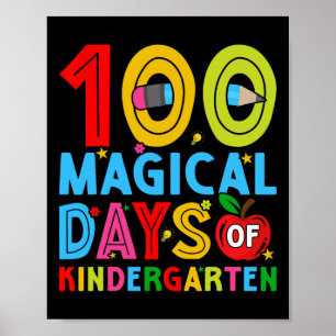 Poster Jours De Maternelle Joyeux 100E Jour De L'École