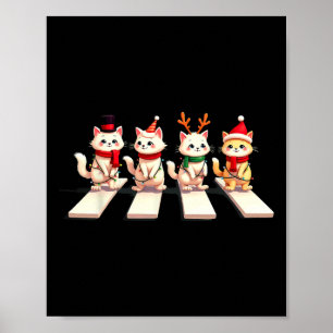 Poster Jours de Noël de la route de passage des chats per