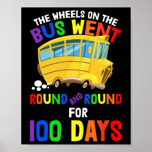 Poster Jours De Pépinière Scolaire Rhymes Roues Sur Le Bu