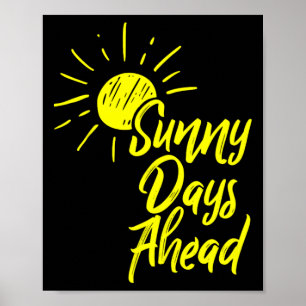 Poster Jours De Soleil À L'Avance Dessin Jaune Et Amour É