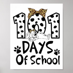 Poster Jours D'École Dalmatienne Chien Garçons Filles 100