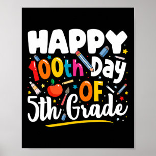 Poster Jours D'Enseignant Don 100e Jour De 5e Année